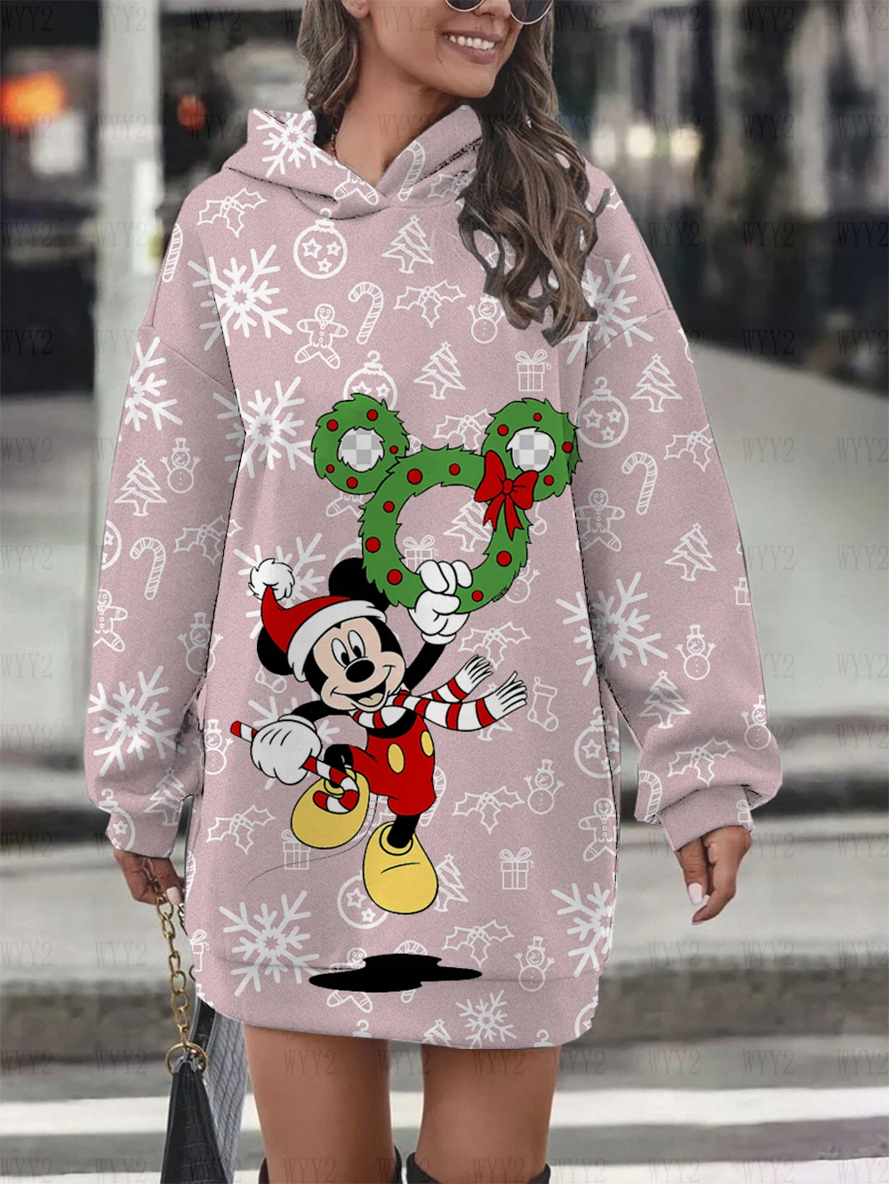 Disney Princess Alice in Wonderland Hoodie Dress Sweatshirt Fashion Dress Sweatshirt Dress All Over Print Hoodie Women