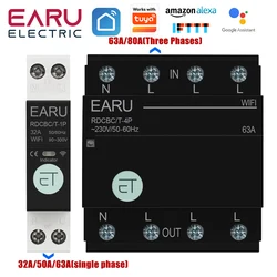 Smart WiFi Circuit Breaker Time Timer Relay Switch Smart Home House Voice Remote Control by TUYA APP Work with Alexa Google Home