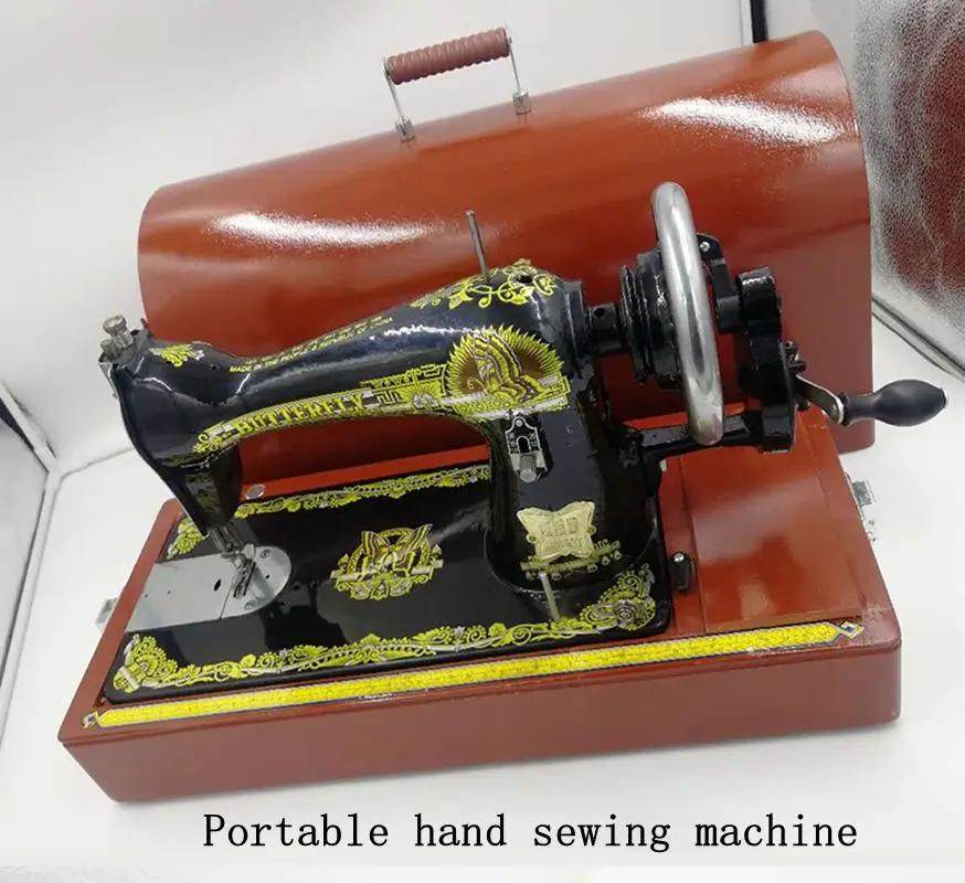 Household handbag portable sewing machine, retro hand-operated sewing machine, electric speed regulating sewing machine