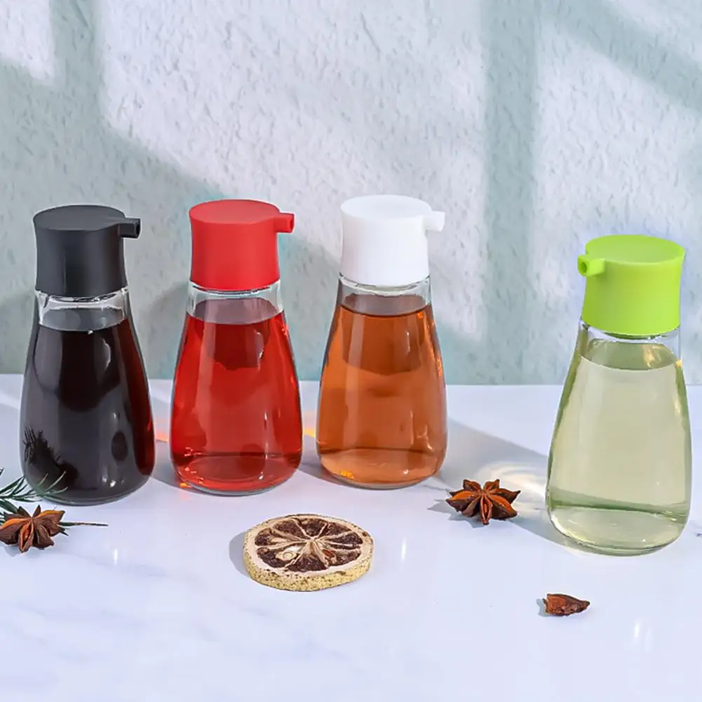 150ml Glass Oil Vinegar Dispenser With No-Drip Pour Spout Clear Oil Sprayer For Soy Sauce Cooking Oil Wide Mouth Kitchen Tool view 3