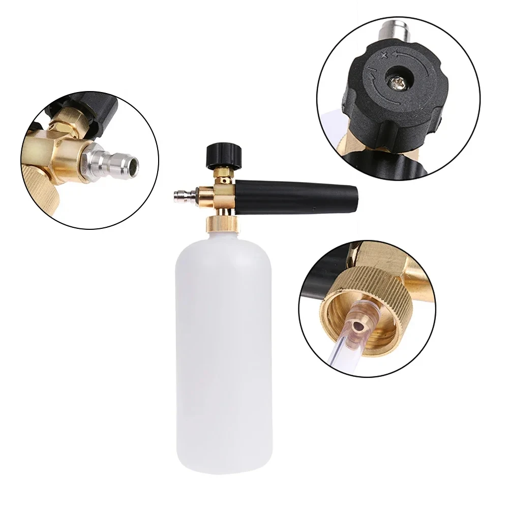 1L High Pressure Foam Gun 1/4 Inch Quick Connector Adjustable Car Wash Soap Foamer Sprayer Foam Generator