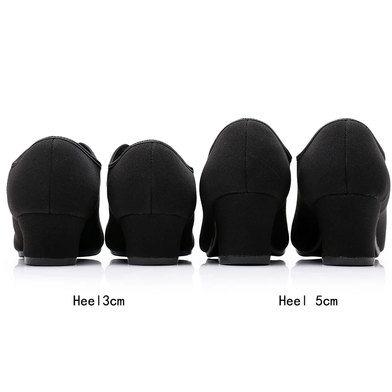 USHINE Jazz Modern Dance Shoes Women Dance Sneakers for Girls Ladies Ballroom Dance Latin Shoes Women with Close Toe 3/5cm Heels