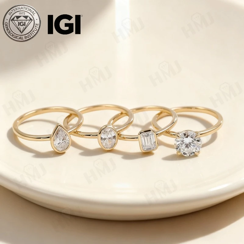 

Кольца на заказ 18k 14k 10k выращенный в лаборатории бриллиант IGI сертификат свадебное обручальное кольцо подарок на годовщину ювелирные изделия для женщин навсегда