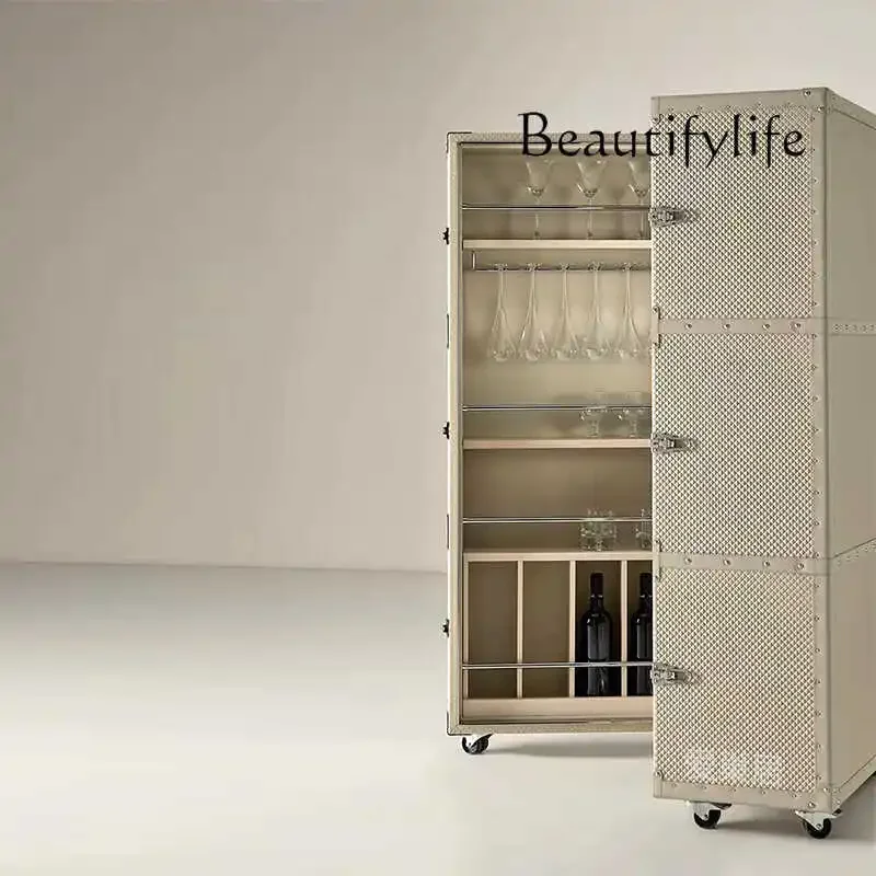 N40 Italian light luxury wine cabinet luxury simple style villa dining side cabinet high sense art decoration locker