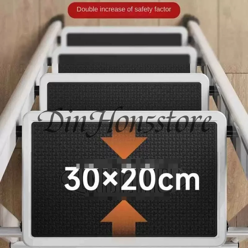 Three-step folding ladder, extremely sturdy steel frame, wide non-slip pedal, convenient handle, suitable for home and kitchen