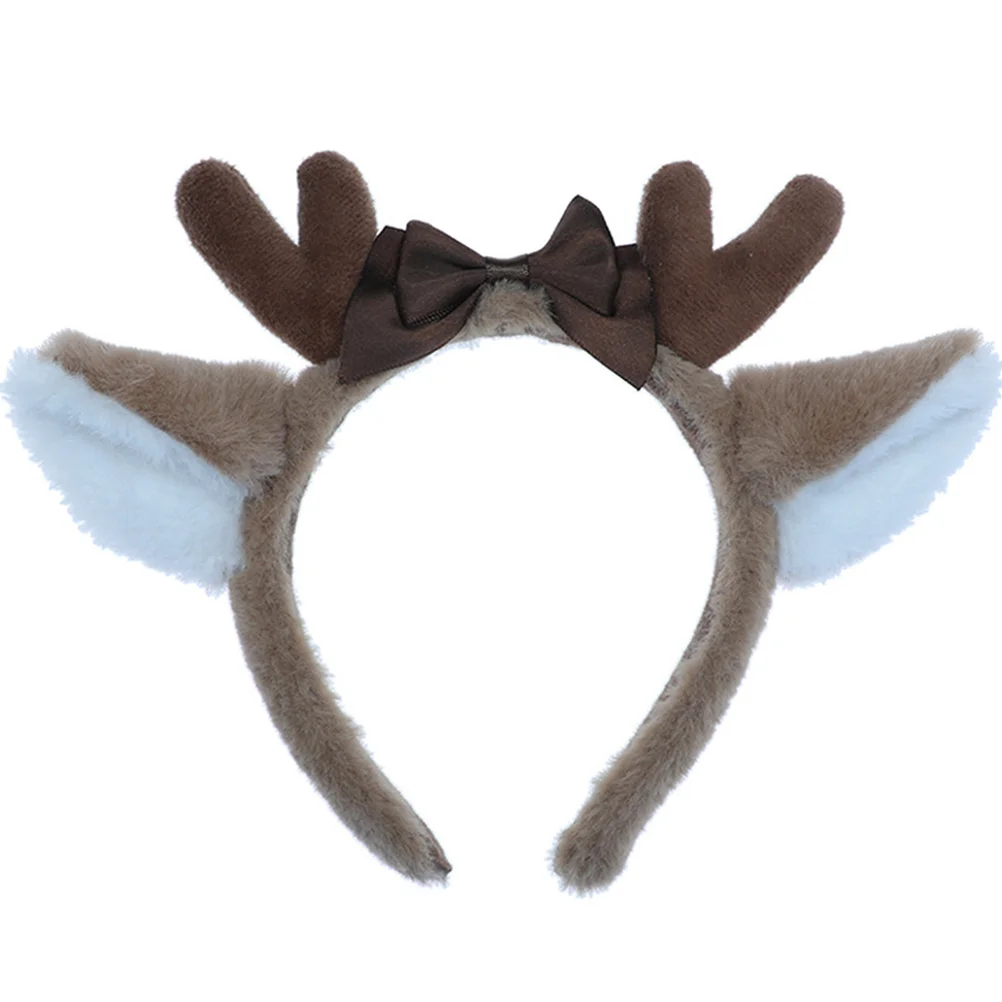 

Deer Ear Headband Claw Clip Hair Accessories Hairband with Clips Animal Decorative Adorable Reusable Dress