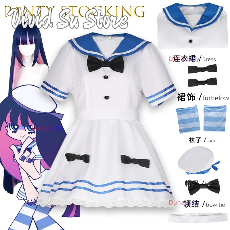 

‌ ‌ ‌ ‌ ‌ ‌ ‌ ‌ Трусики, чулки для косплея с подвязками, чулок, костюм моряка, потому что 코스프레 의상 JK, униформа, наряд персонажа аниме на Хэллоуин ‌