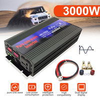 1500W 3000W Pure Sine Wave Power Inverter DC12V 220V 50Hz/60Hz Voltage Converter Home Appliance Universal