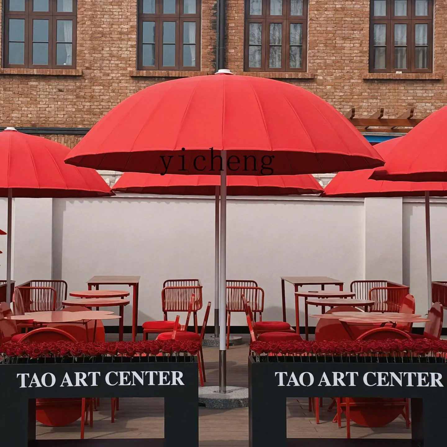 L1 Outdoor Sunshade Umbrella Restaurant Cafe Hotel Real Estate Outdoor Mushroom Umbrella