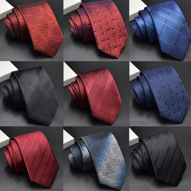 Men's Tie Casual Necktie Adjustable Tie Uniform Versatile Checkered Necktie Normal Shirt Gentleman Suits Birthday Gifts