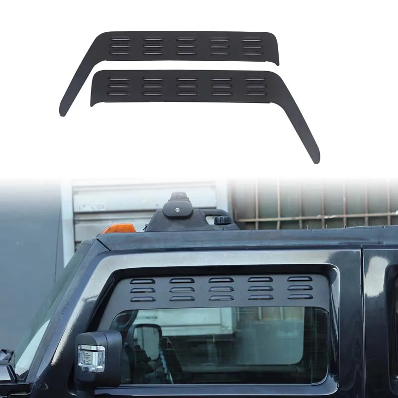 For Hummer H2 2003-2009 Aluminum Alloy Car Front Rear Door Window Vent Louver Ventilation Shutters Car Accessories