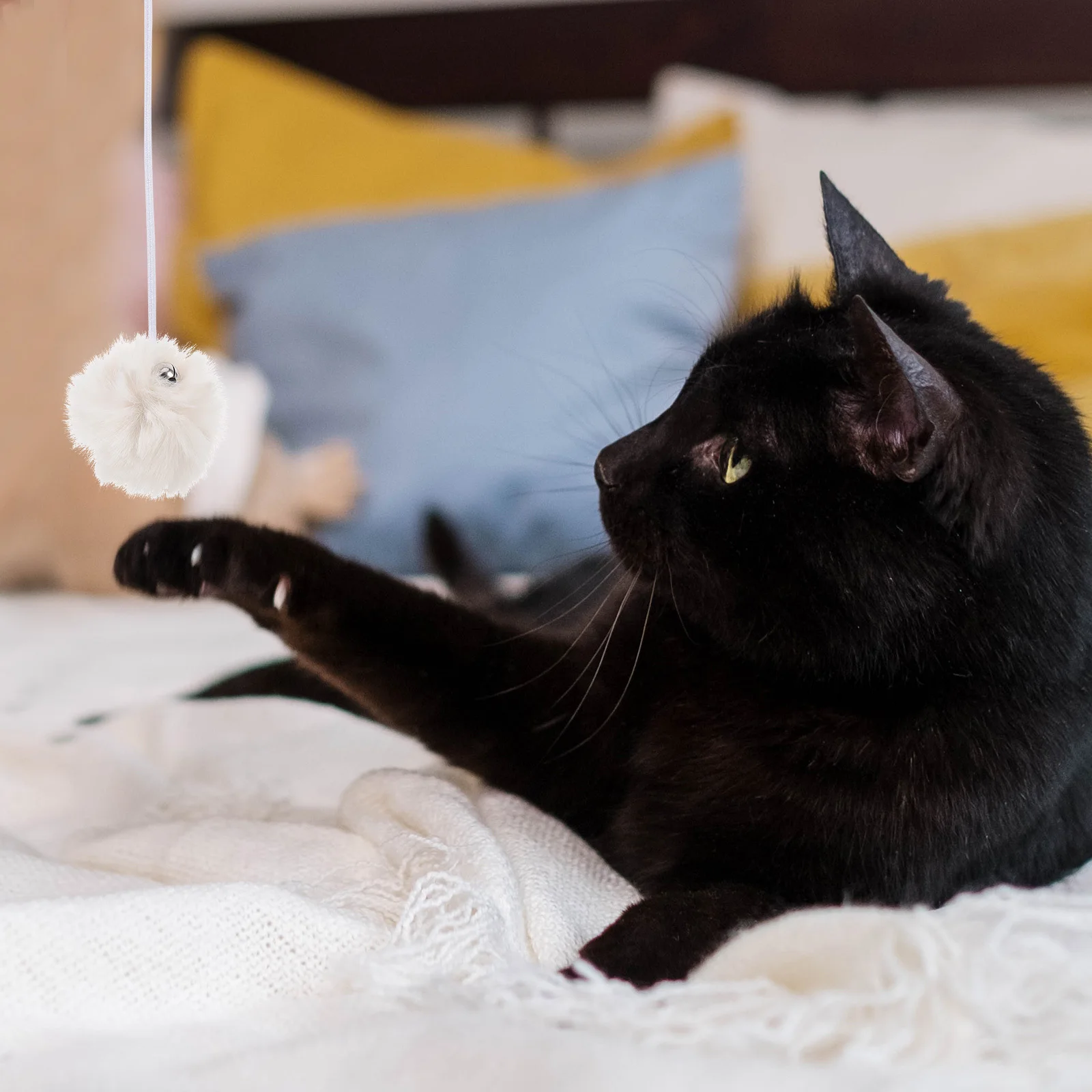 

4Pcs Cat Hanging Ball with Bell Replacement for Scratching Posts Interactive Play Exercise Fun Furniture Protection Safe