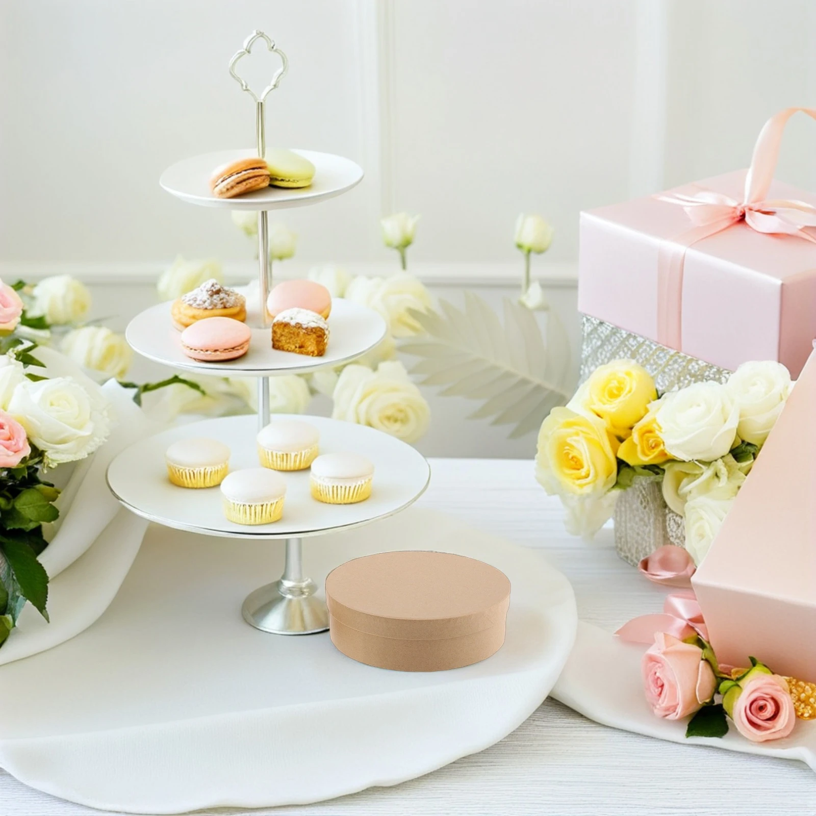 

3 Pcs Round Carton Chocolate Boxes Packaging Cookie for Cookies Candy Party Favors Gifts