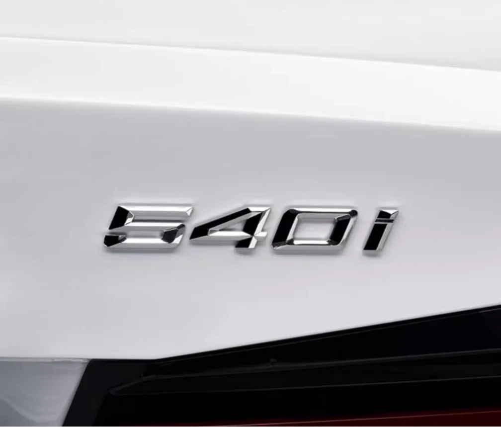 New ABS Car Trunk Letters Sticker Logo 520i 525i 528i 530i 535i 540i Badge Emblem for E39 E60 E61 F10 F11 G30 G38 Accessories