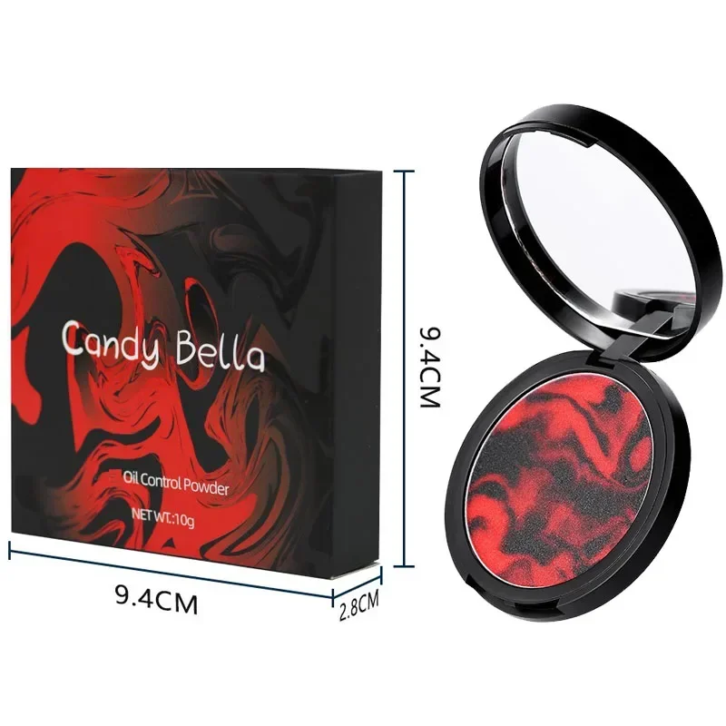 Doce bella controle de óleo maquiagem corretivo delicado pele amigável natural nude maquiagem persistente estereoscópica endurecimento pó facial
