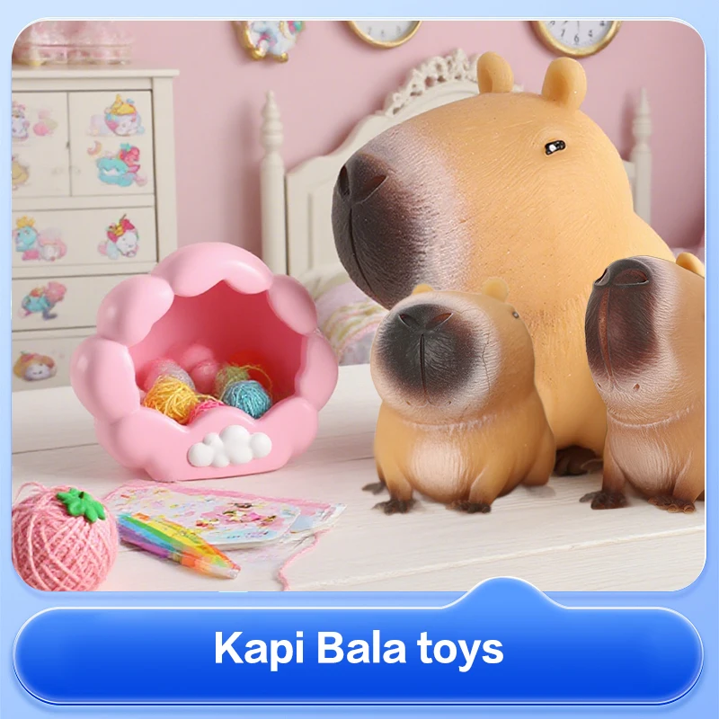 1PC schattig stressknijpspeeltje met capibara-thema, perfect cadeau voor het behoefte van ontspanning, leuk dierenspeeltje