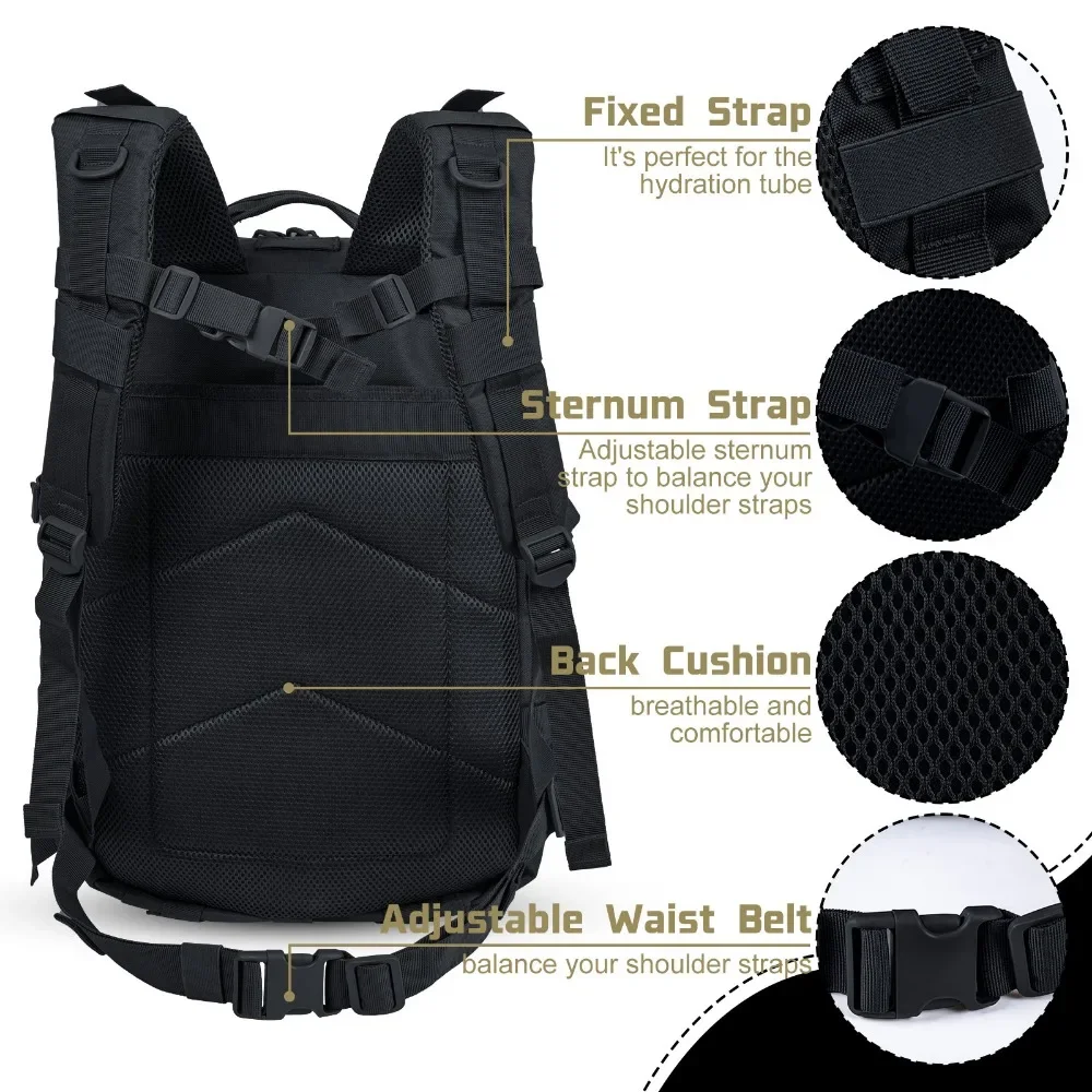 New 45L Outdoor Camping Backpack Men Fishing Lure Rod Box BagHunting Multi- Tactical Bags Fishing