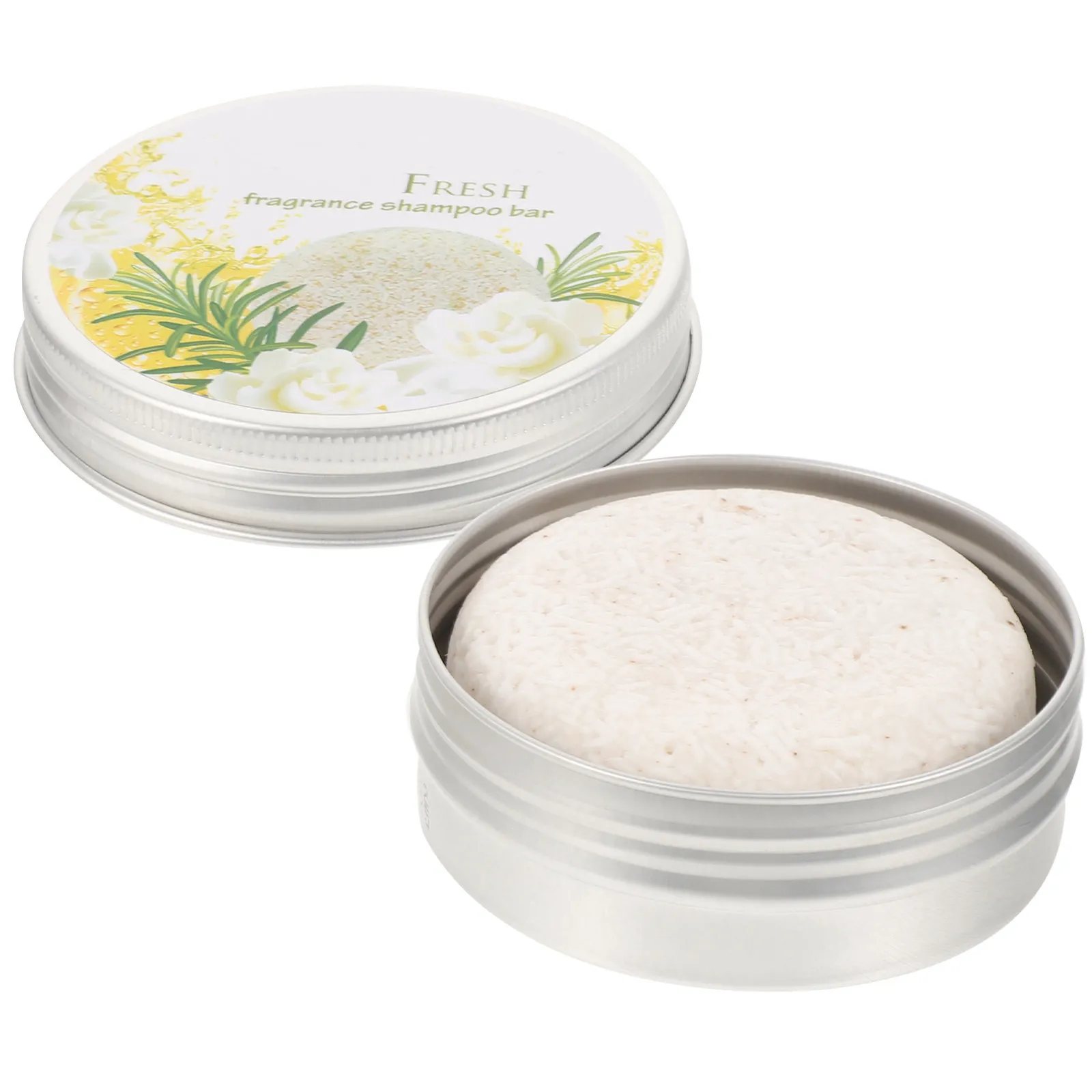 

Solid Shampoo Soap Travel Size Deep Cleaning Hair Care Bar Aluminum Box Plant Oil Formula Organic Natural Hair Washing Soap