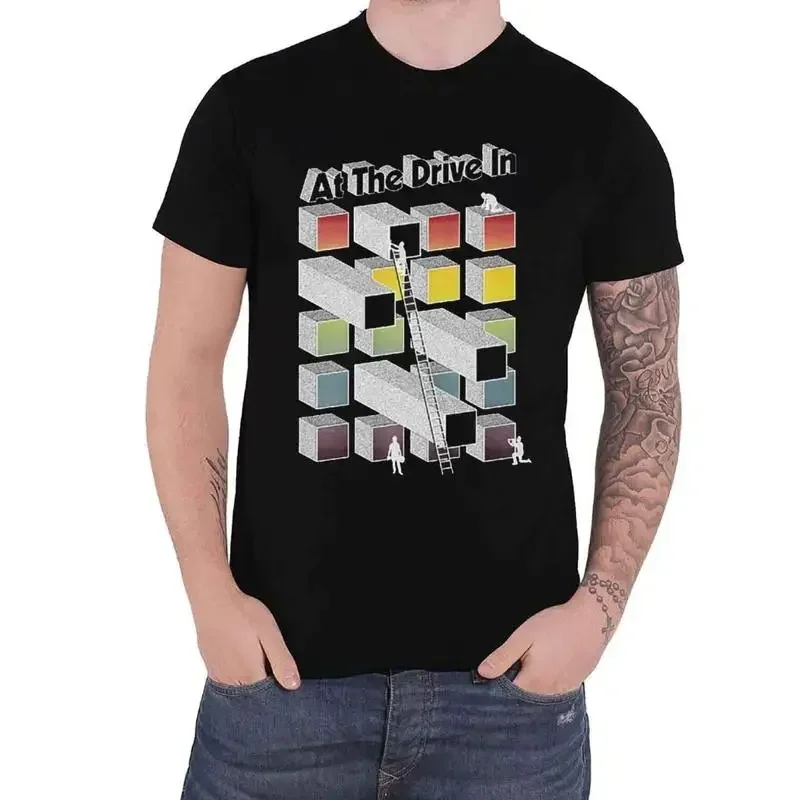 At The Drive In T Shirt Colour Work Band Logo new Official Mens Black XL
