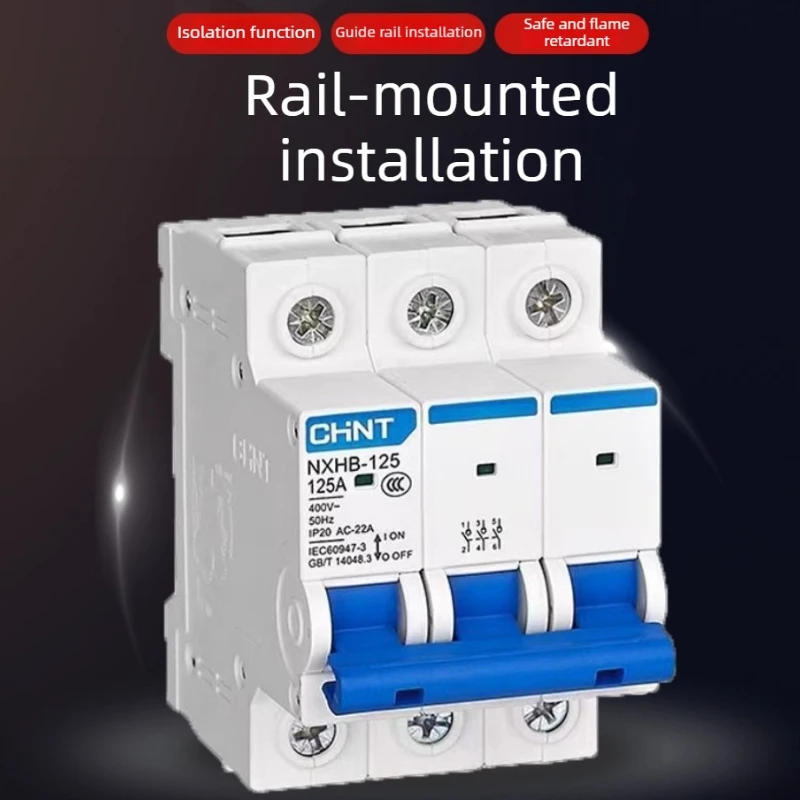 Genuine Chint Kunlun NXHB-125 Isolator 1P 20A/63A/100 Certified for Three-Phase Distribution (NH2 Replacement)