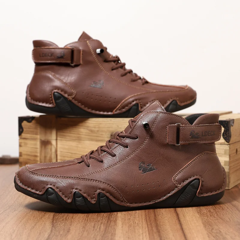 

Plus-size men's shoes, high-top boots, spring and summer men's short boots, Xiyin