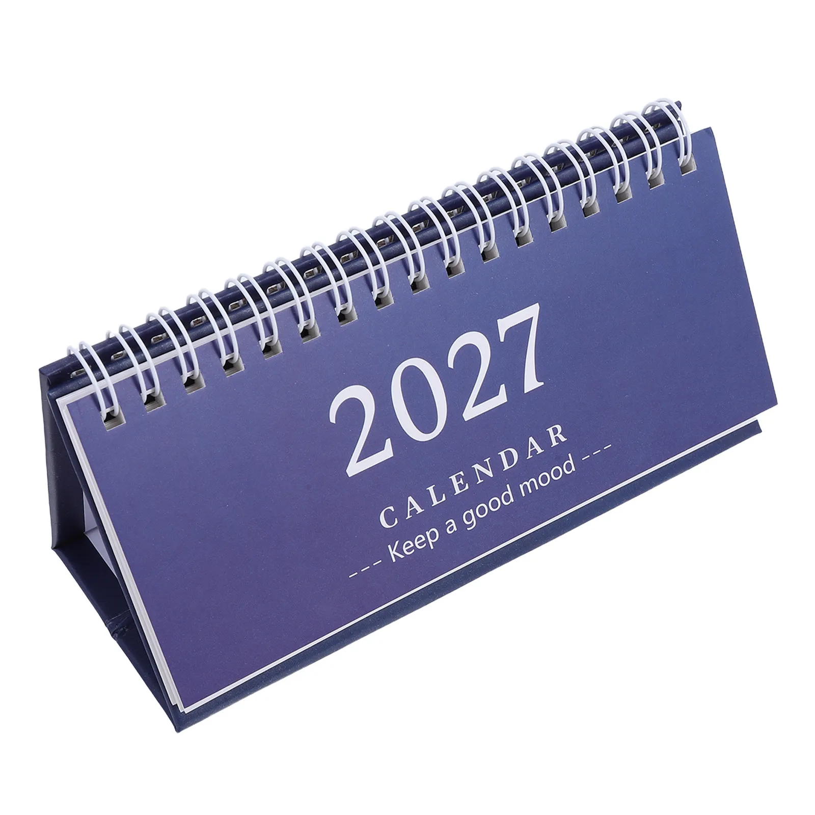 2027 Mini Monthly Standing Desk Calendar Compact Desktop Planner Small Office Dormitory Daily Back to School Supplies Kit