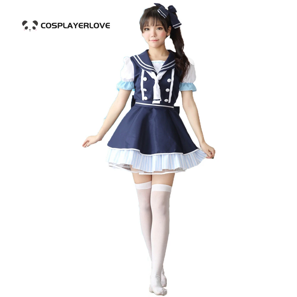 IN STOCK lovelive Kosaka Honoka Koizumi Hanay Hoshizora Rin Koizumi sailor dress female maid  Cosplay Costume Halloween Outfit