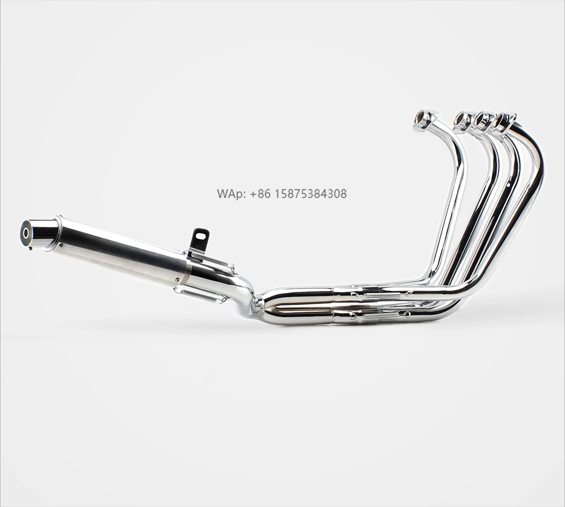 أنبوب عادم رائع ومقاوم للحرارة مطلي بالكهرباء للدراجات النارية بنظام كامل لـ CBX400F CB400F 1981-1984 طراز عتيق #1