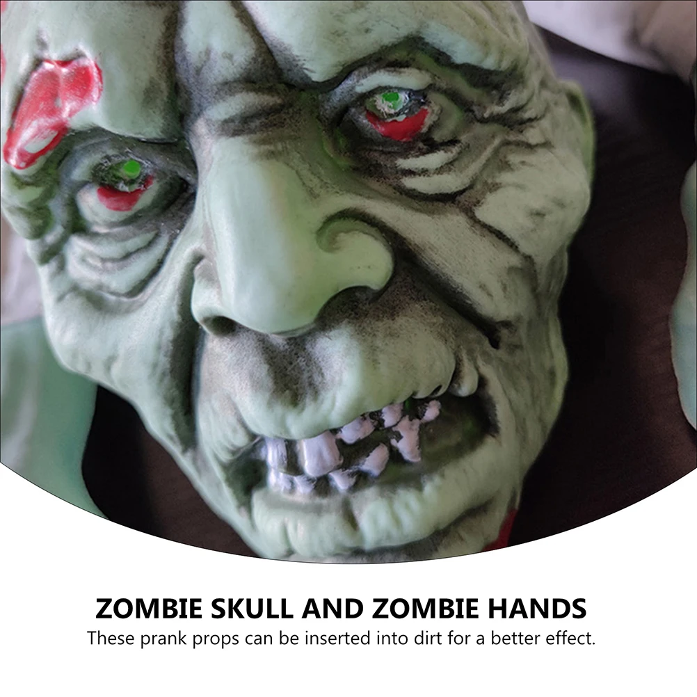 

3 Pcs Skull Plug Creative Fake Hands Halloween Theme Game Props Useful Photo Plug-in Party Prank Plastic Creepy Models