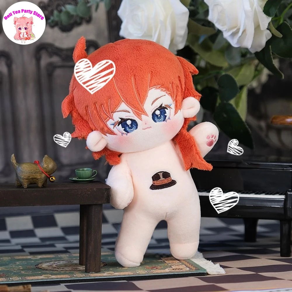 Guapo niño Nakahara Chuuya muñeca de algodón cuerpo figuras Plushies Anime atributo vestir juguetes de peluche regalo de cumpleaños 20cm
