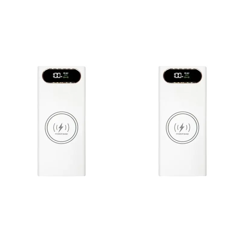 24-Hour Delivery 2X No Battery 10/12 18650 Batteries Power Bank Case Charging 22.5W QC3.0 PD3.0 TYPE C Wireless 15W Charge Stora
