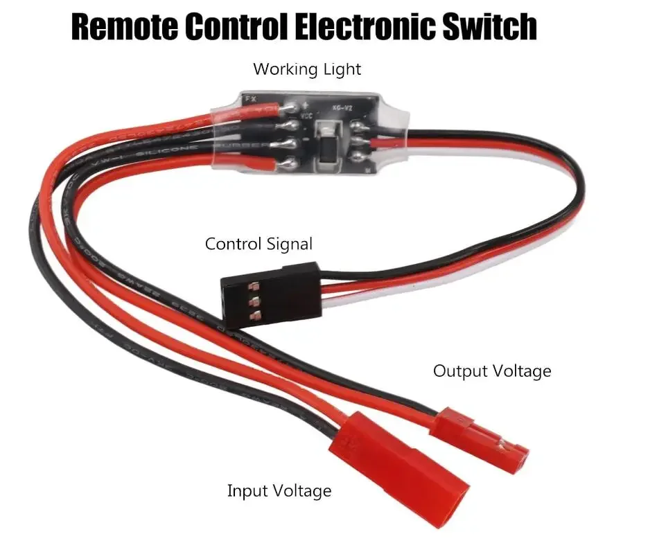 RC Remote Controlled AUX on/Off Electronic Switch Relay 3‑30V 20A High Voltage PWM Control for RC Drone airplane rc on Off