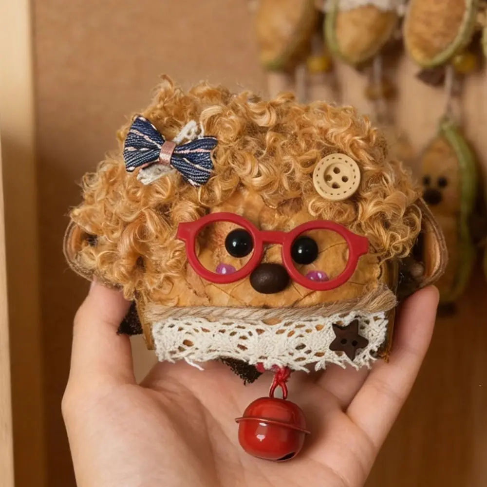 New Handmade Nut Shell Doll Keychain Fuzzy Texture Hanging Pendant Hanging Fuzzy Doll Decor Home Decoration