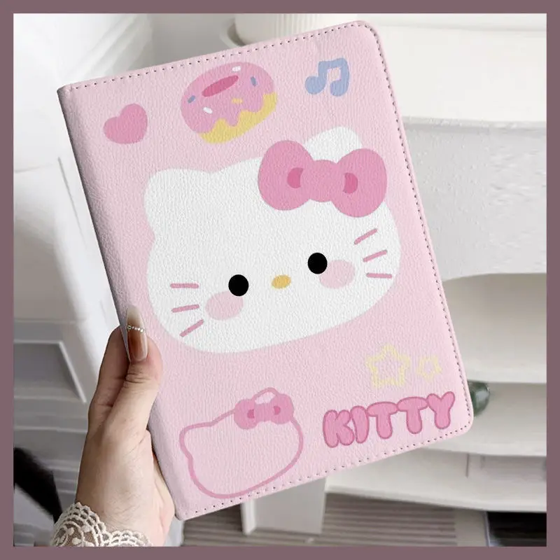 

For iPad 10th 10.9in 9th 8th 7th Generation 10.2in Case Air 6 4 5 mini 7 mini 6 Pro 11 12.9 Cartoon Hello Kitty Tablet Cover