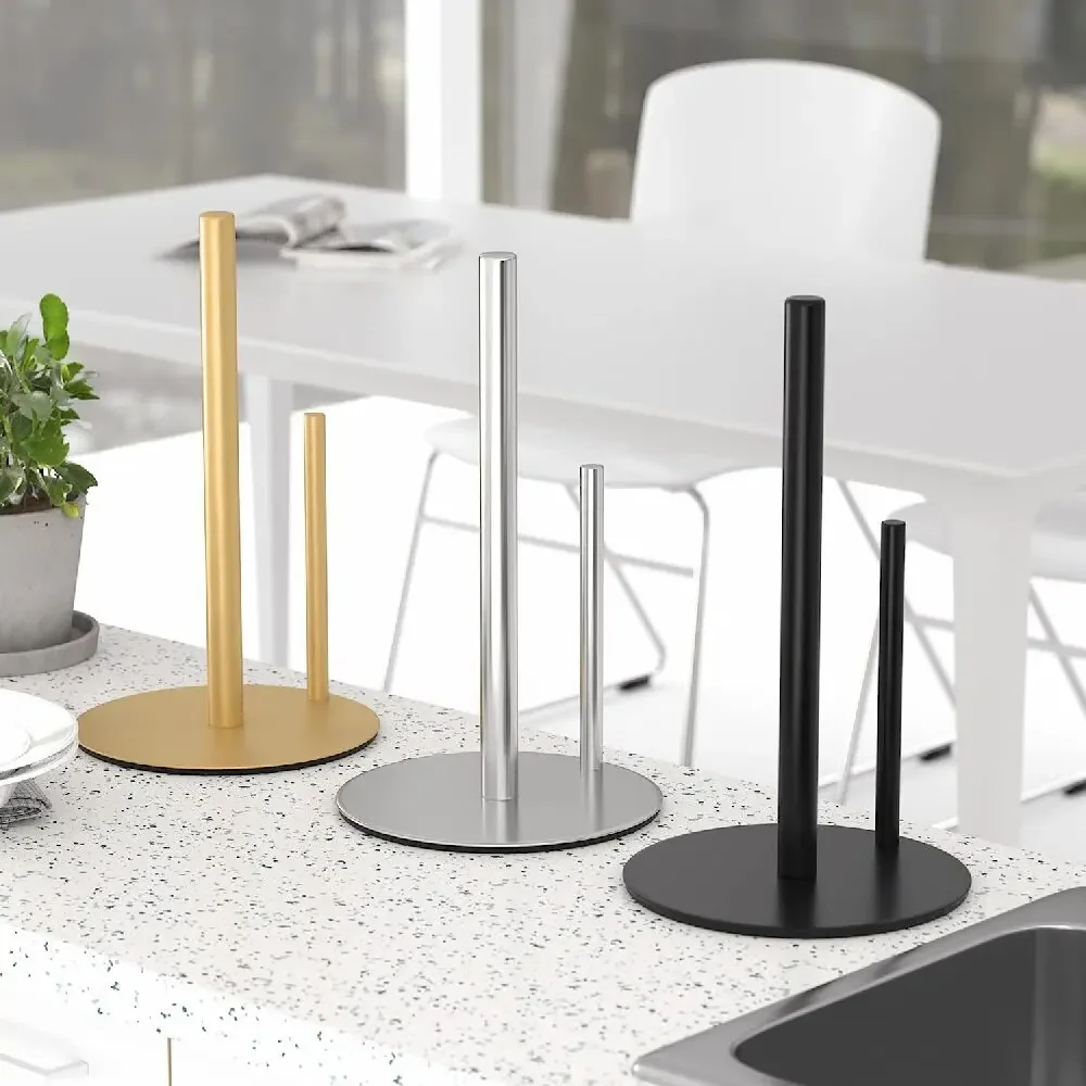 

Бытовой напольный держатель для салфеток из нержавеющей стали, стоячая кухонная вешалка для туалетной бумаги из нержавеющей стали