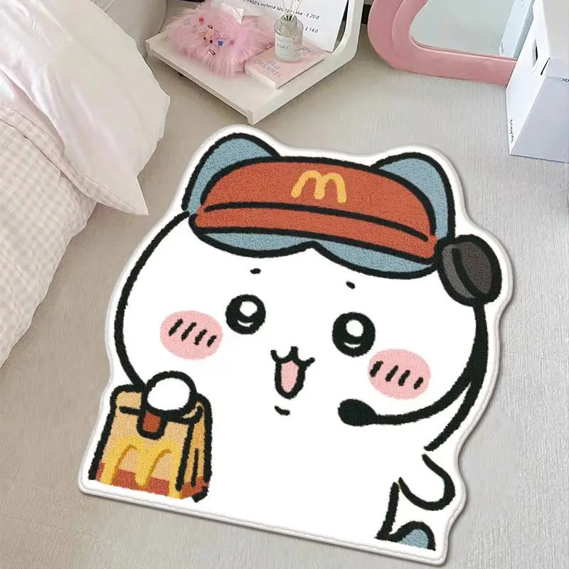 Cartoon Chiikawa Anime Series Bedroom Cute Carpet By Bedside Thickened Imitation Cashmere Floor Mat Living Room Sofa Floor Mat