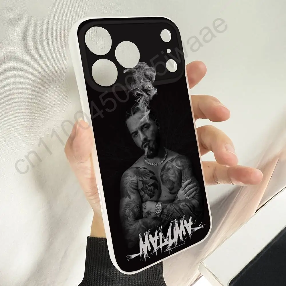 حافظة هاتف Singer M-Maluma لهاتف iPhone 11,16,15,14,13,17,12,Plus,E,Air,Mini,Pro,Max Magnetic Magsafe Soft Cover