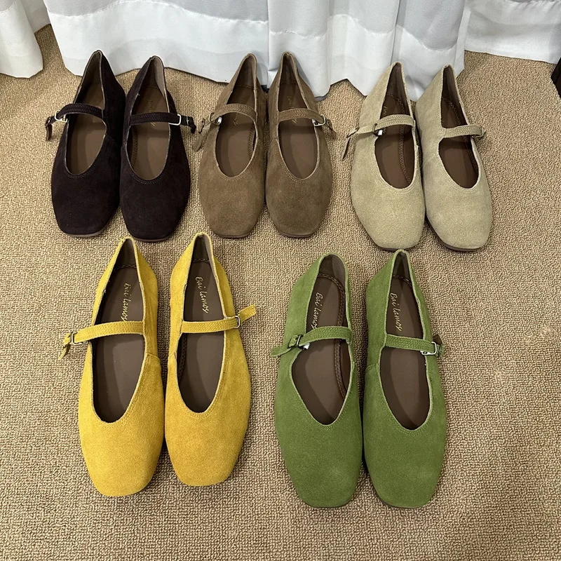 

Bailamos Brand Women Flats Round Toe Shallow Loafers Ladies Casual Ballet Shoes Woman Soft Leather Eelgant Dress Shoes for Women