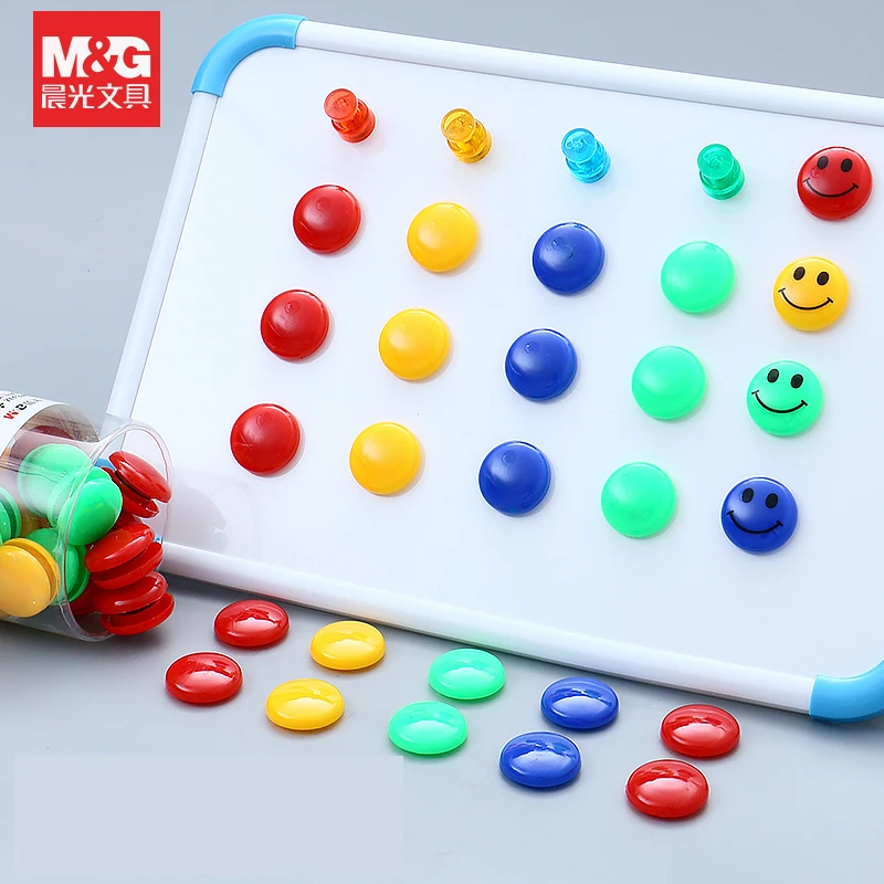 M&G 자석 타일, 자성 입자, 원형 디자인, 화이트보드, 냉장고, 학교 및 사무실 디스플레이 공지에 적합