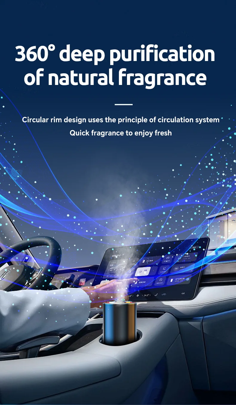 

Car Aromatherapy Car Air Freshener RGB Starry Sky Top 3-color Starry Sky LED Light USB Charger Essential Oil Diffuser Accessorie