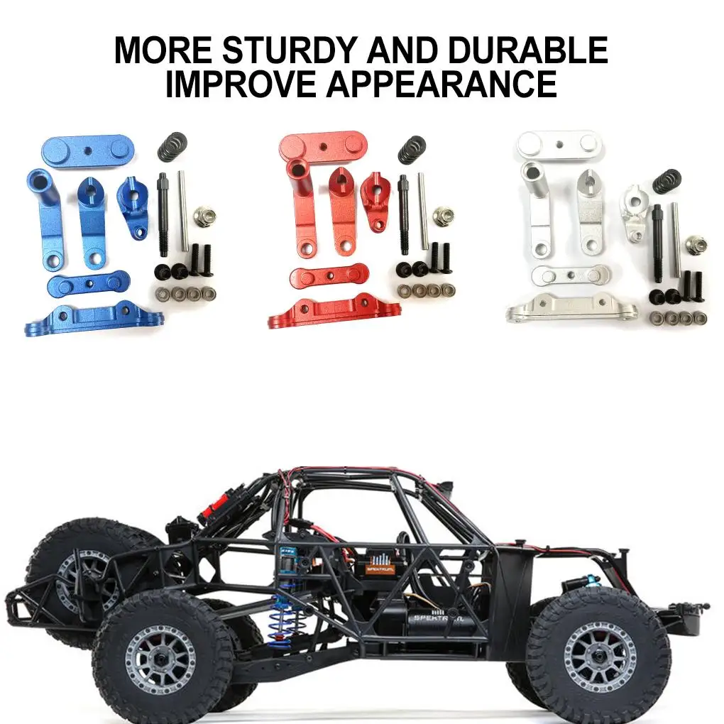 Aluminium Hoge Precisie Stuurservo Saver Compleet Voor 1/10 LOSI Baja Rey 4WD RC Auto Deel RC Auto Accessoires Zilver
