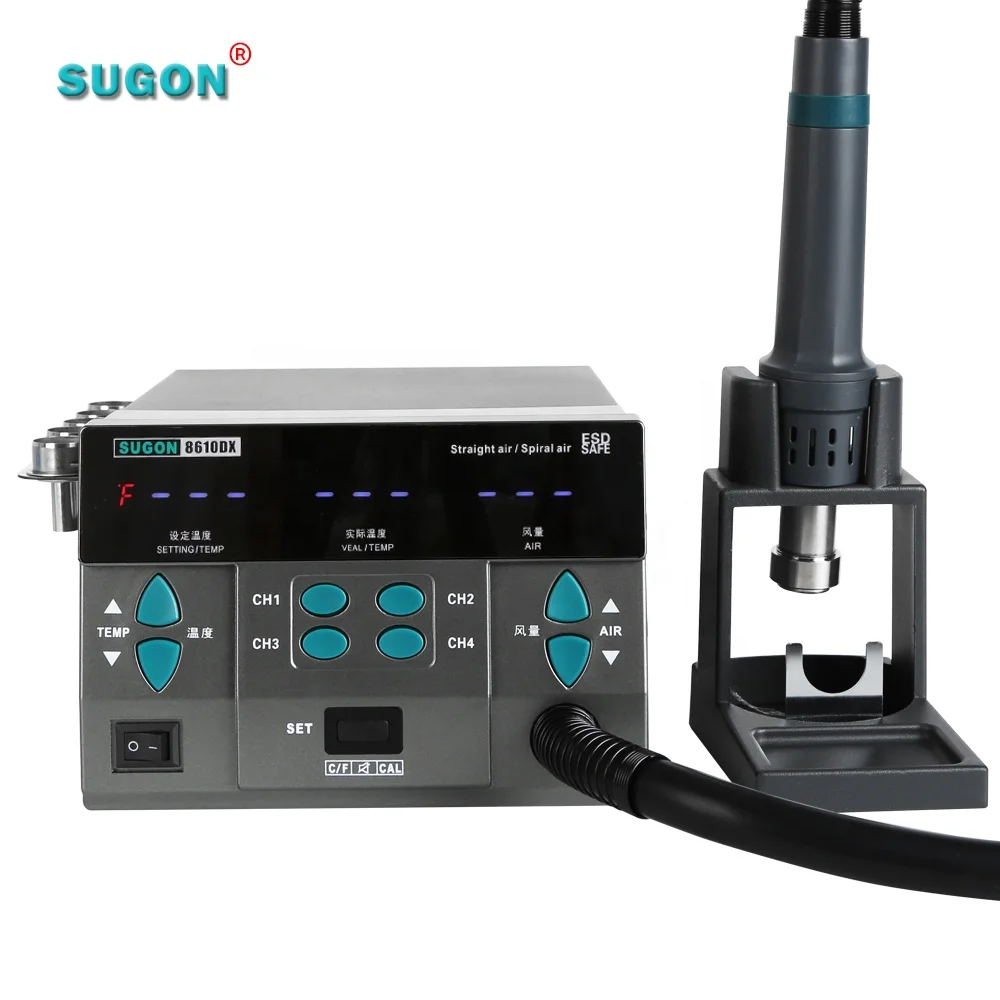 Sugon 8610dx asli Smd 1000w stasiun pengerjaan ulang IC stasiun pemindah solder pistol udara panas