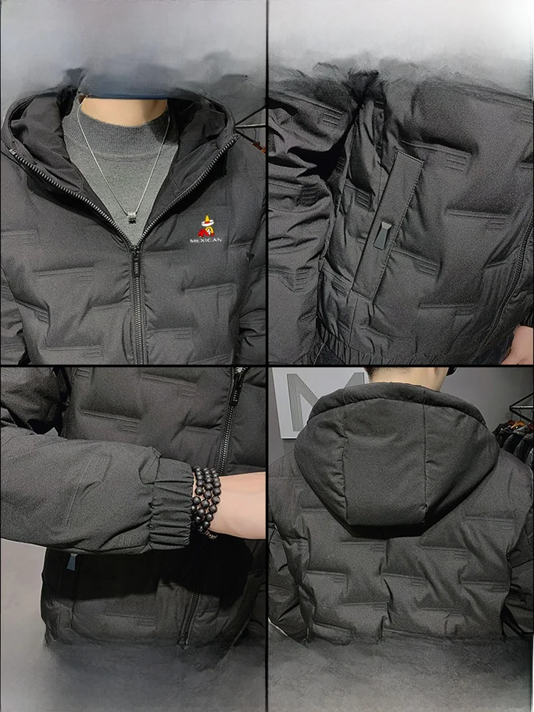 سترة Thiened غير رسمية من القطن للرجال 2025 ملابس خارجية جديدة للخريف والشتاء من ألياف البوليستر خفيفة الوزن