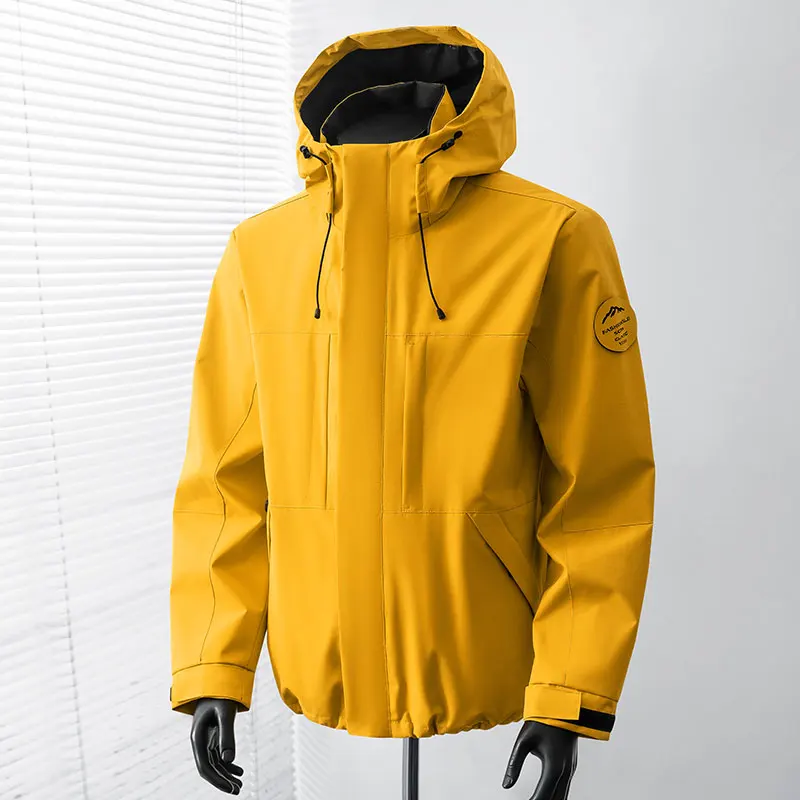

Men's Tee-in-One Fce Lined Windproof Waterproof Outdoor Climbing Casual Hooded Jaet Stand Fit Polyester Spring Autumn