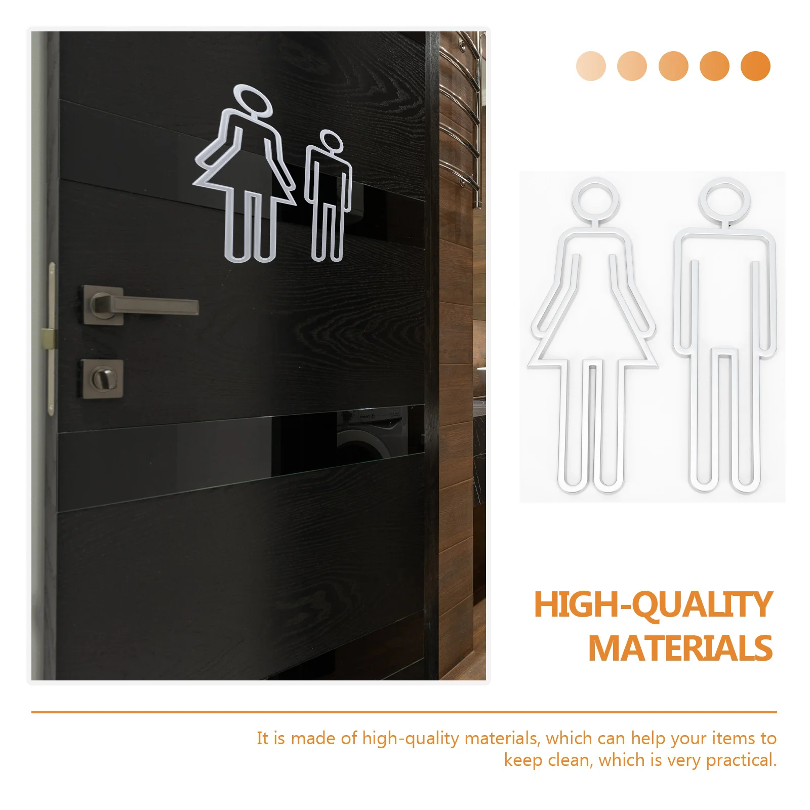 

Toilet Sign Lavatory Plates Washroom Restroom Signs Identification Women Labels Clear Direction Simple Design Practical