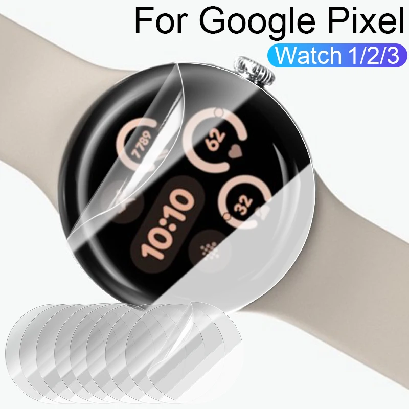 Dla Google Pixel Watch 1/2 Ultra przezroczysta miękka folia hydrożelowa TPU ochraniacz ekranu dla Google Watch3 41/45MM akcesoria do smartwatcha