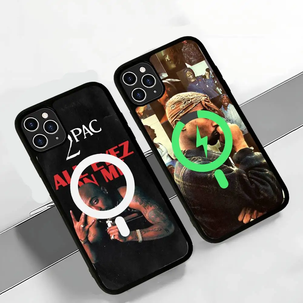 

Рэпер T-Tupac S-Shakur для Magsafe, магнитный беспроводной чехол для телефона для IPhone 11, 12, 13, 14, 15, 16, 17 Pro Max Plus, чехол