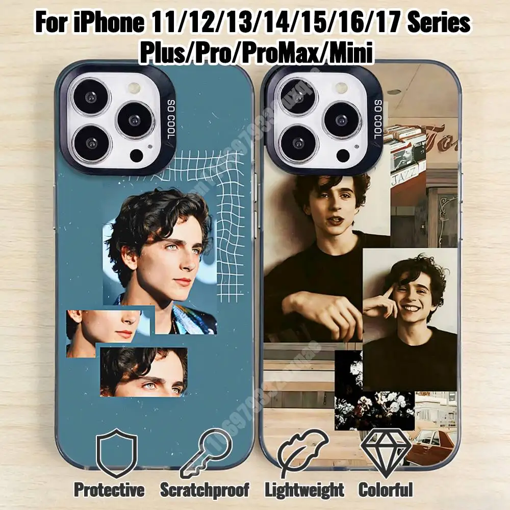 

T-Timothee Chalamet-S Phone Case for iPhone 17 16 15 Max Mini 14 13 Pro Plus 12 11 X XS Air IMD Cover