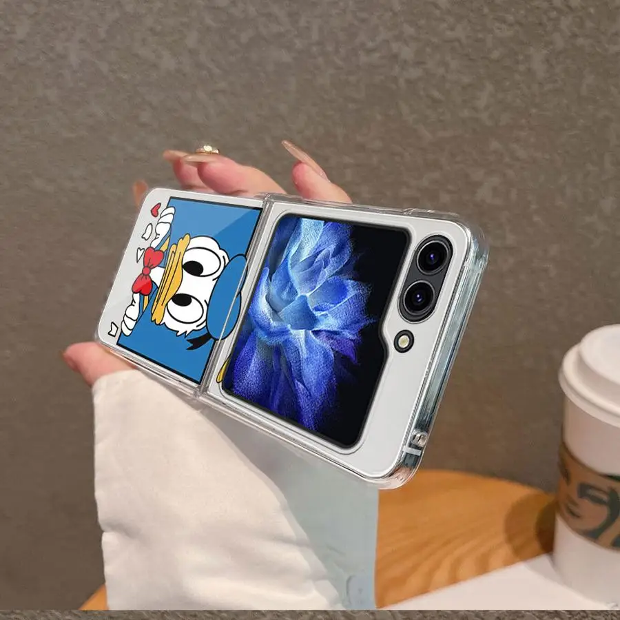 حافظة لهاتف سامسونج جالاكسي ZFlip3 ZFlip4 ZFlip5 Z Flip 7 6 5 4 3 ZFlip7 ZFlip6 غطاء هاتف ناعم شفاف ديزني ميني ماوس #4