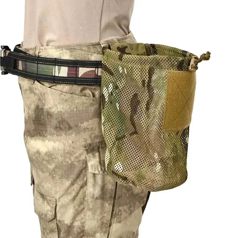 Nylon Mini Roll-Up Mesh Dump Pouch | Foldable Net Mag Storage Pocket, EDC Tactical Pouch for Camping, Hunting & Outdoor Sports